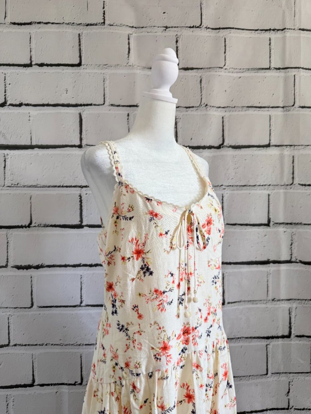 NWT Caroline Constas Floral Linen Blend Maxi Dress M - Picture 8 of 14